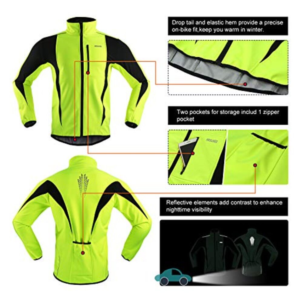 Winter Thermal Softshell Cycling Jacket Windproof… - image 5